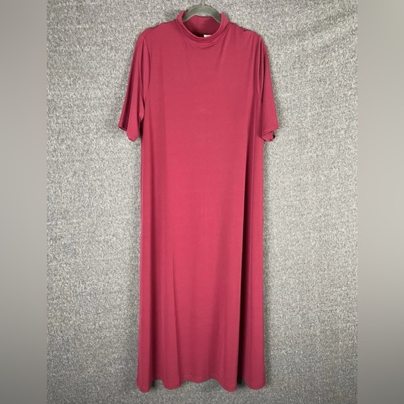 NWT Chico’s Women XL Berry Compote Mock Neck Maxi Dress Career Event Date Night - Picture 2 of 9